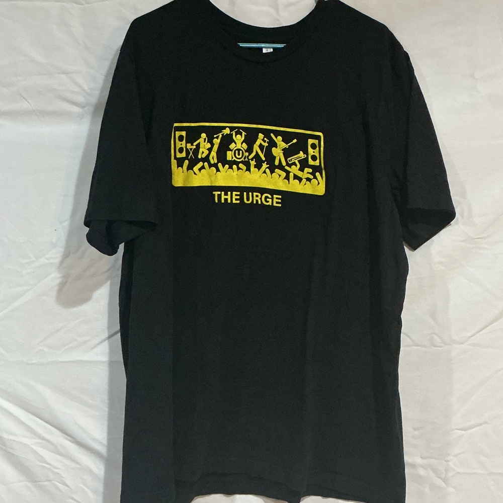 Bella Canvas Black Shirt with Yellow Design- The Urge